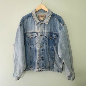 Vintage Aeropostale Compagnie Generale Men's Denim Jacket Size Medium